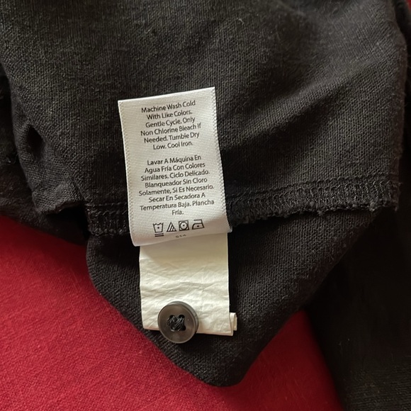 Free Assembly Sz XXL Black Button up; Tie and Elastic Waist Long Sleeve Romper - Picture 10 of 16